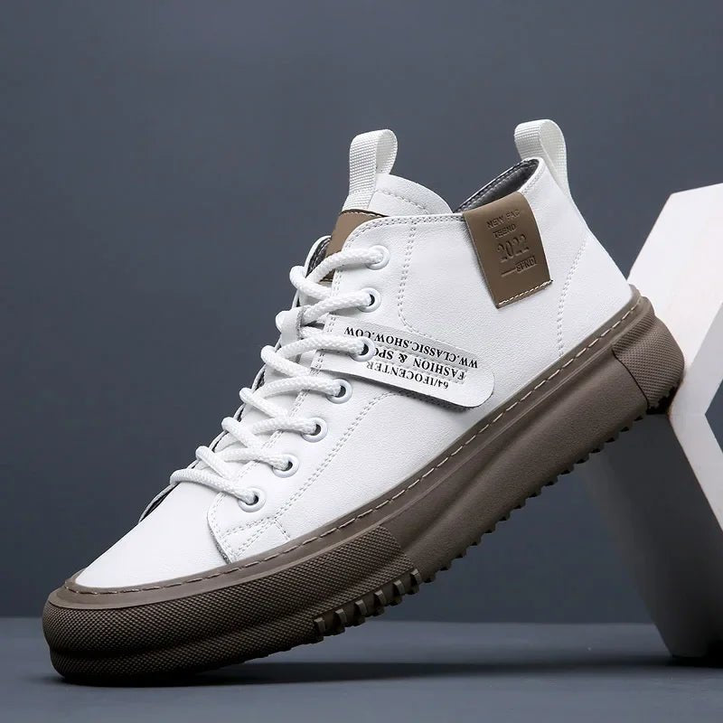 Men's High-Top Leather Sneakers