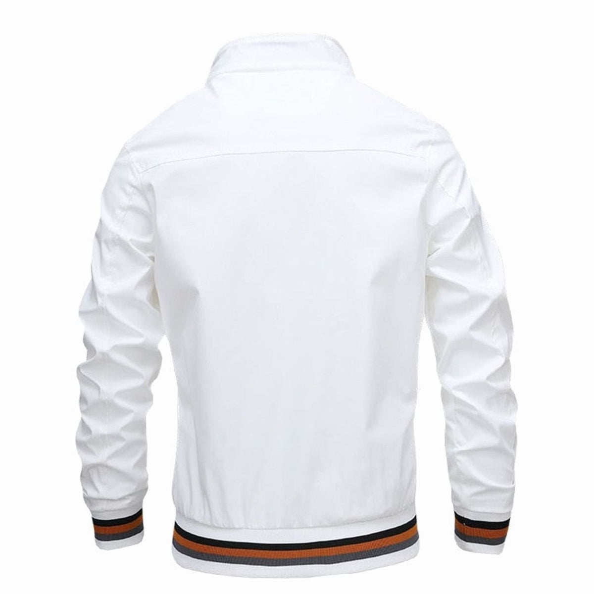 Men's Stand-Collar Ribbed Bomber Jacket