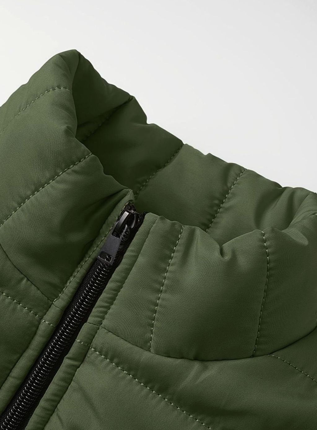 Men's Horizontal-Quilted Packable Zip-Up Puffer Jacket