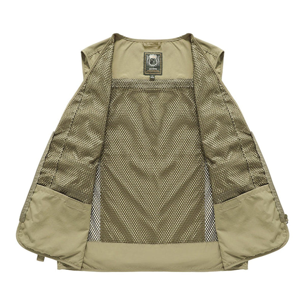 Men's Multi-Pocket Zip-Up Outdoor Utility Vest