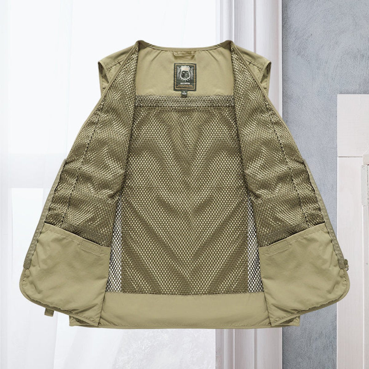 Men's Multi-Pocket Zip-Up Outdoor Utility Vest