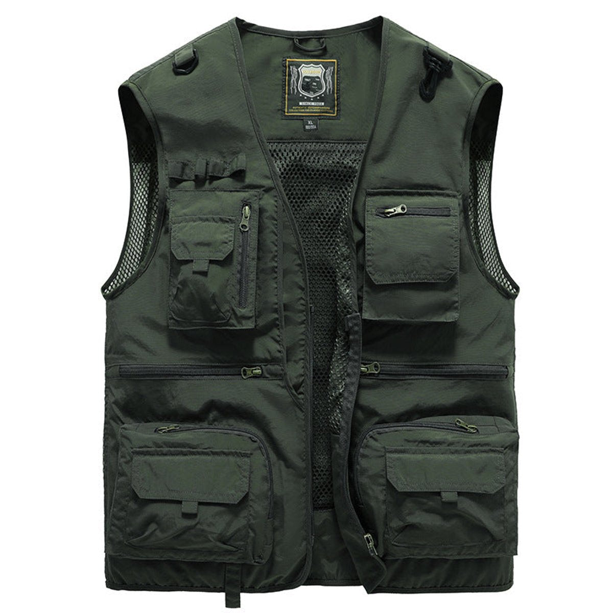 Men's Multi-Pocket Zip-Up Outdoor Utility Vest