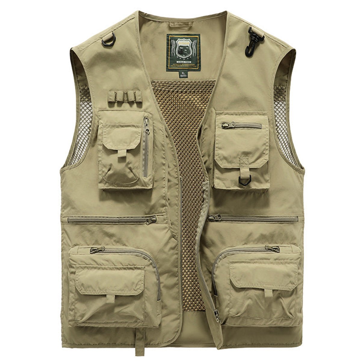 Men's Multi-Pocket Zip-Up Outdoor Utility Vest