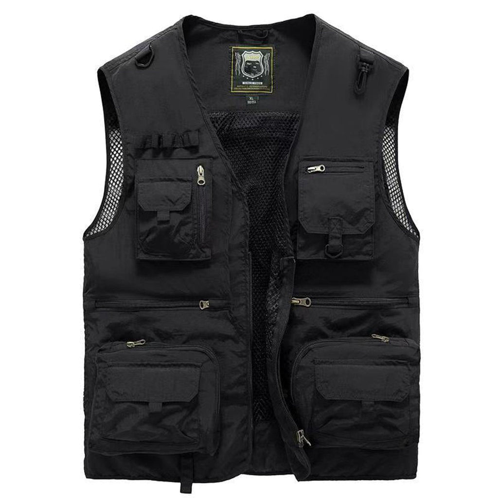Men's Multi-Pocket Zip-Up Outdoor Utility Vest
