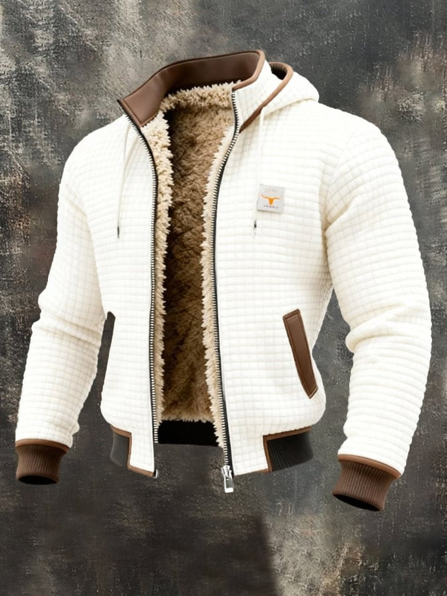 Men's Quilted Fleece-Lined Jacket - White