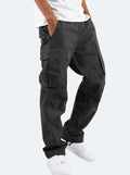 Men's Multi-Pocket Relaxed Fit Cargo Pants - Black