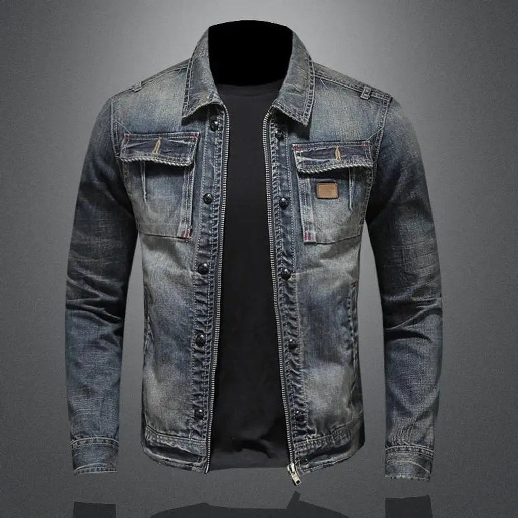 Men's Retro Washed Denim Jacket