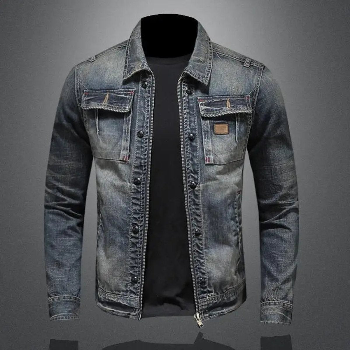 Men's Retro Washed Denim Jacket