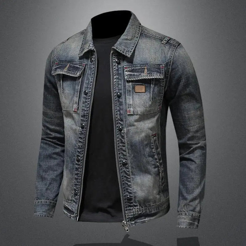 Men's Retro Washed Denim Jacket