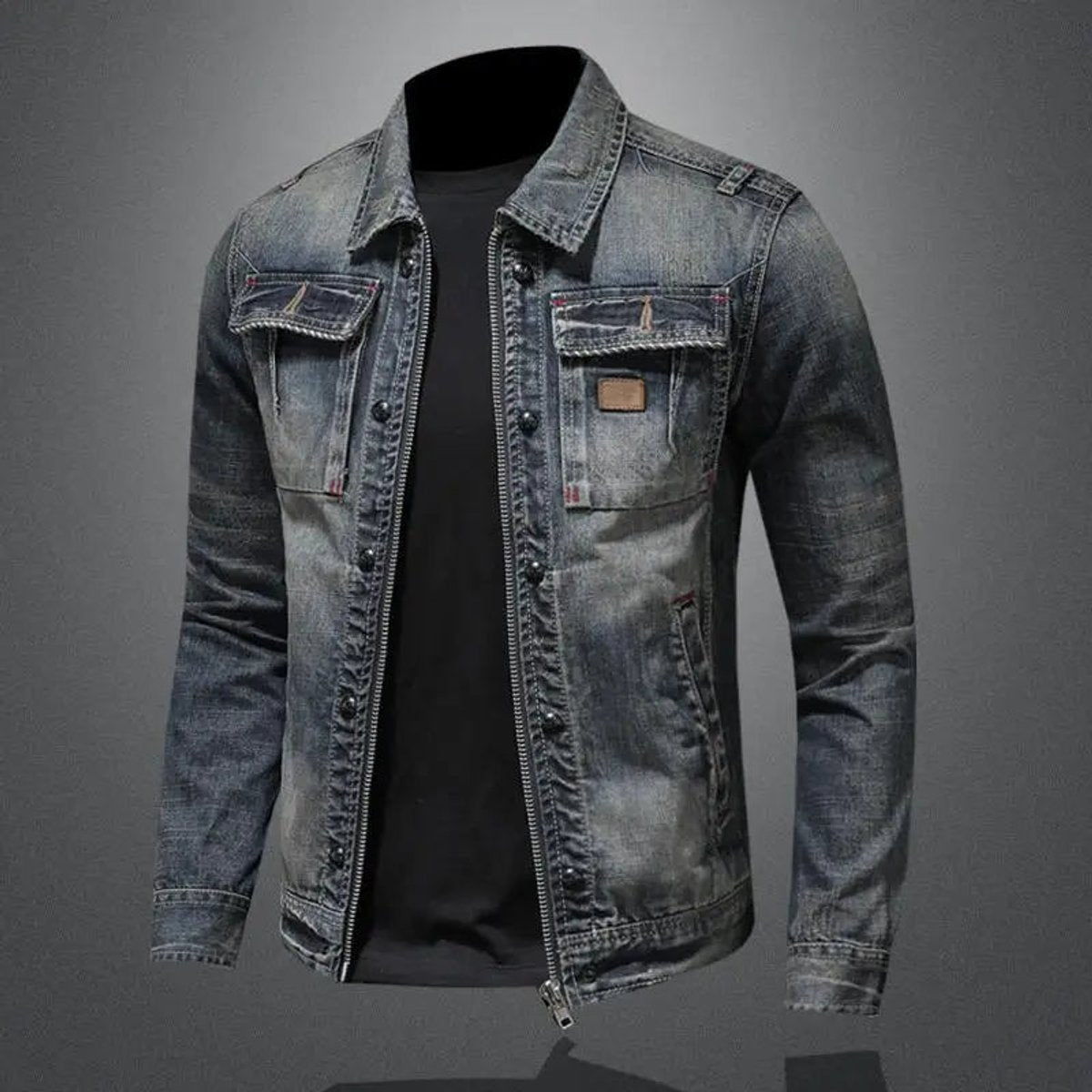 Men's Retro Washed Denim Jacket