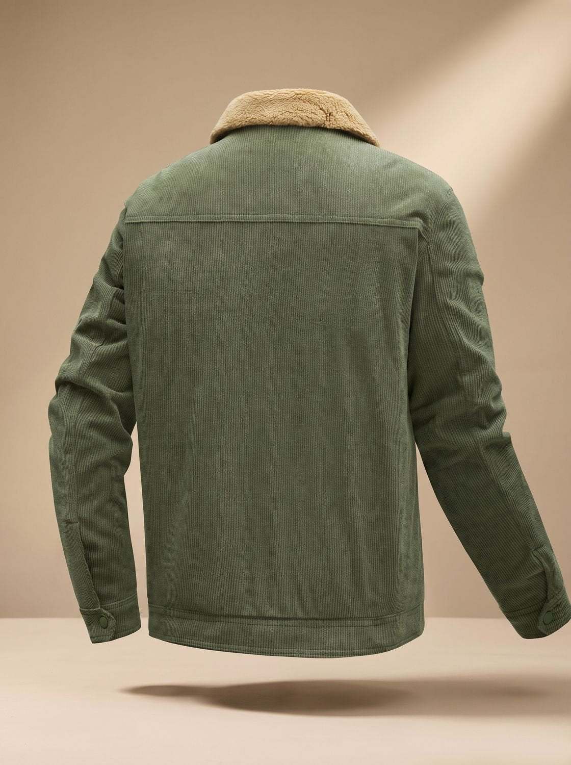 Men's Sherpa Collar Fleece-Lined Corduroy Jacket
