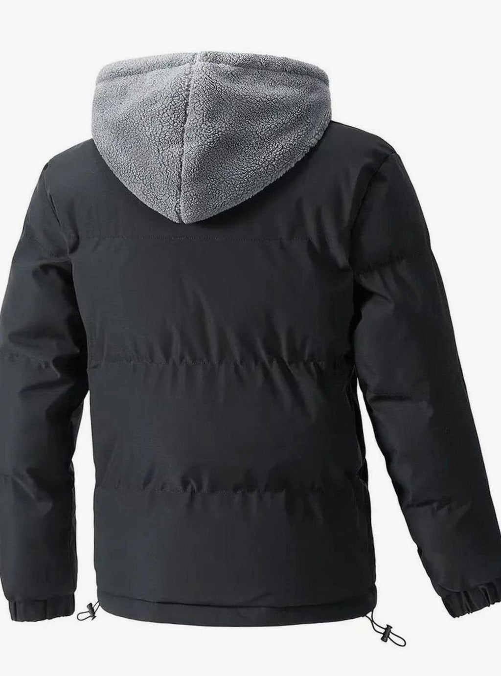 Men's Sherpa-Lined Hooded Puffer Jacket