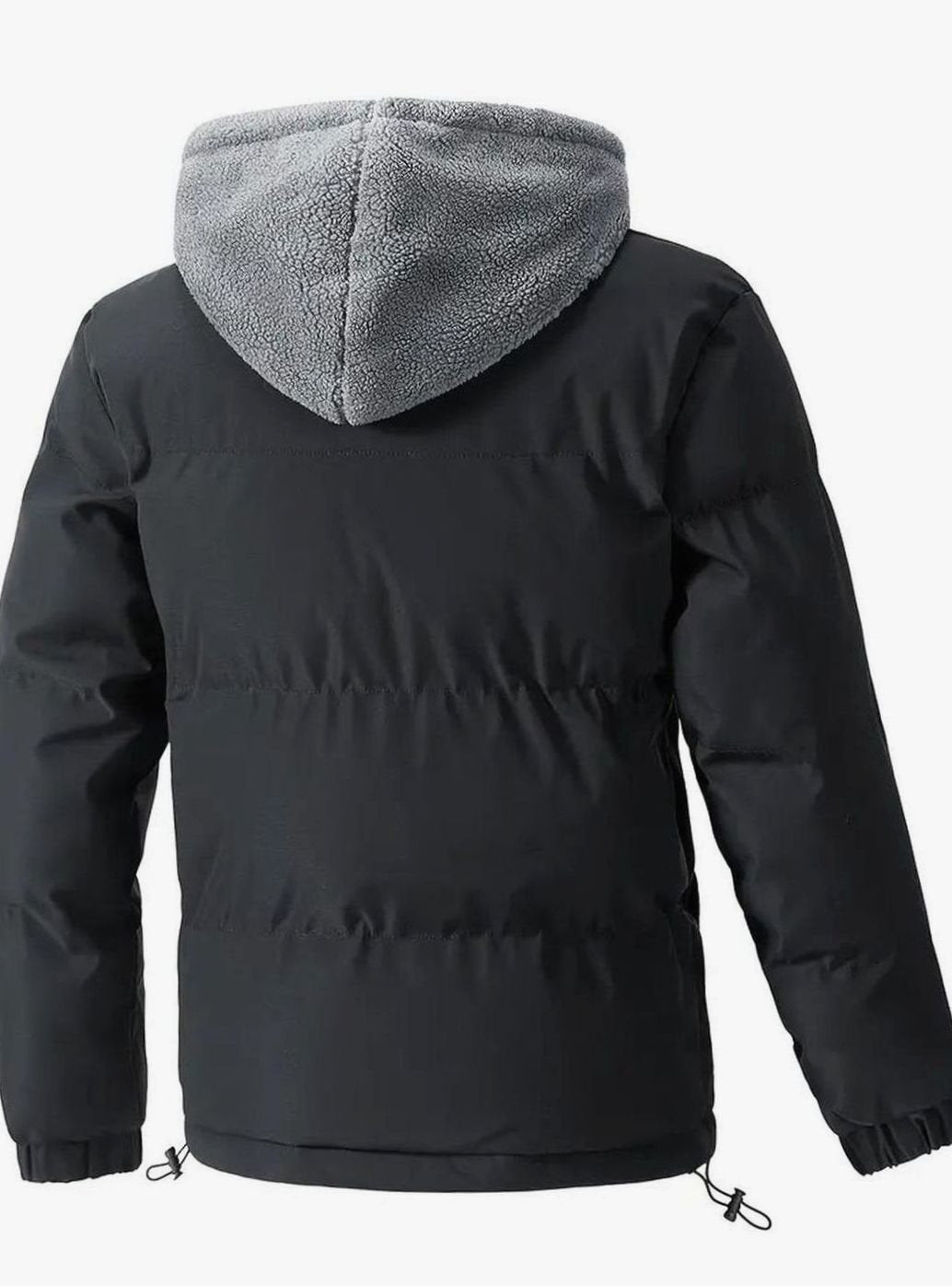 Men's Sherpa-Lined Hooded Puffer Jacket
