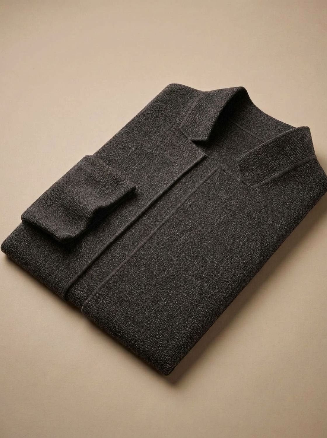 Men's Slim-Fit Knit Cardigan with Notched Lapel