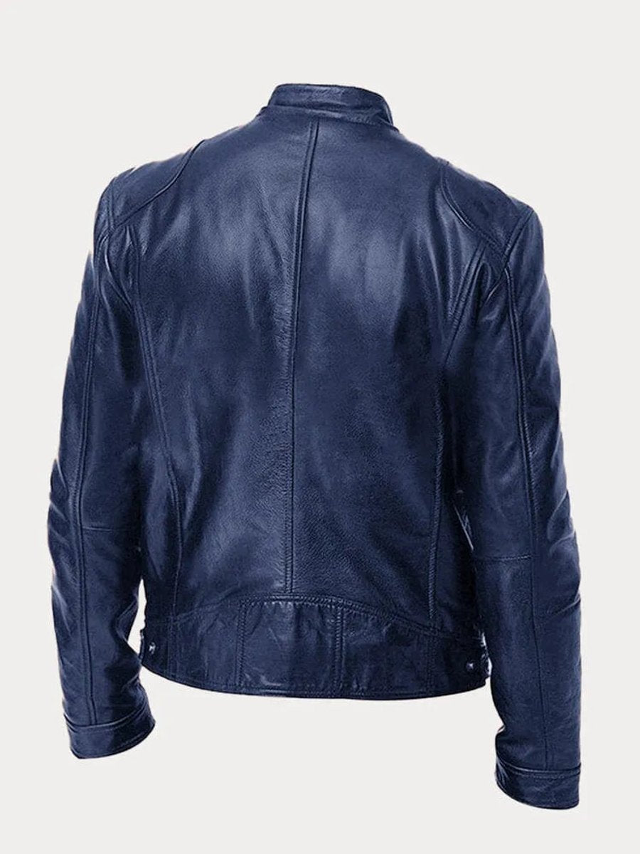 Men's Quilted Leather Moto Jacket