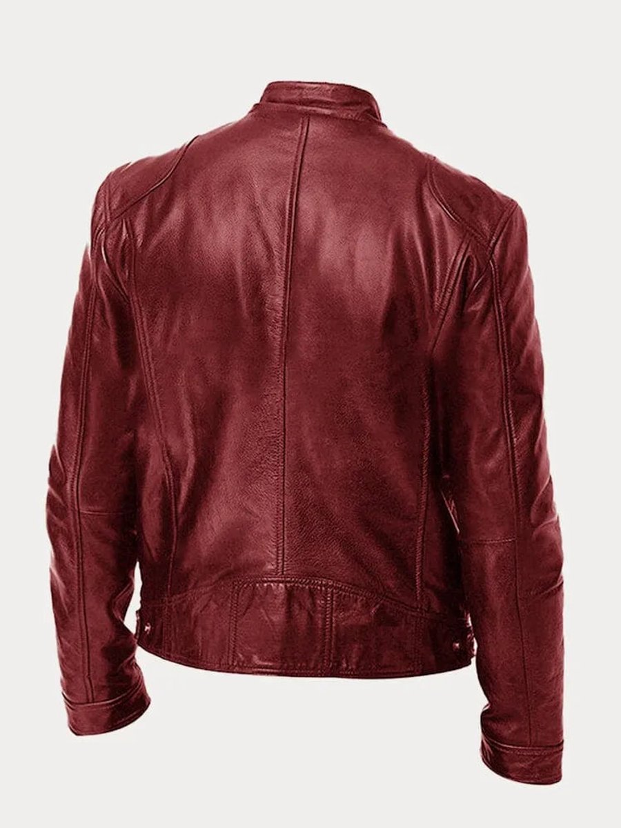 Men's Quilted Leather Moto Jacket