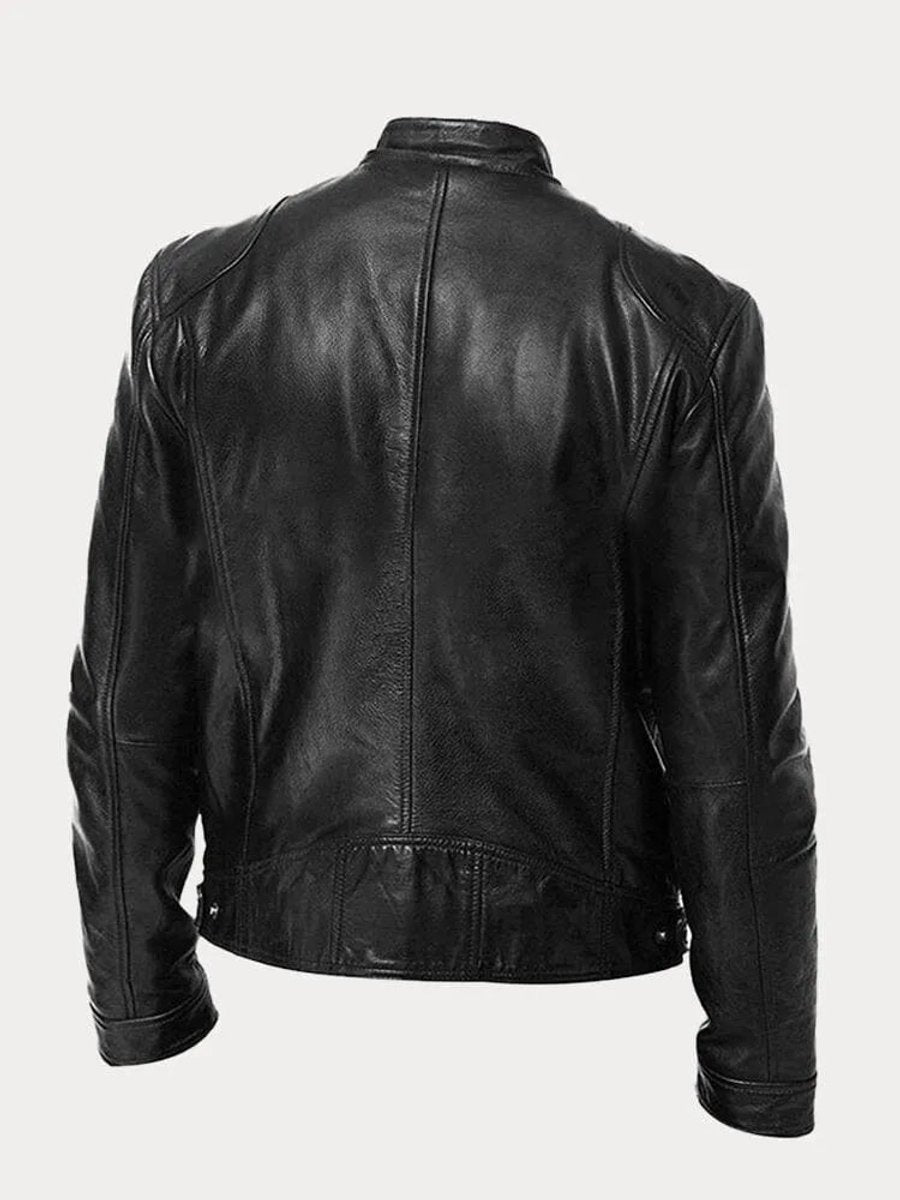 Men's Quilted Leather Moto Jacket