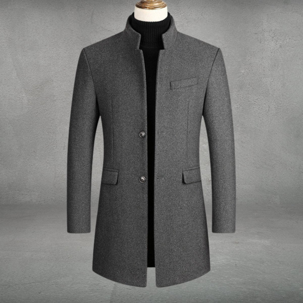 Men's Slim-Fit Wool Blend Overcoat