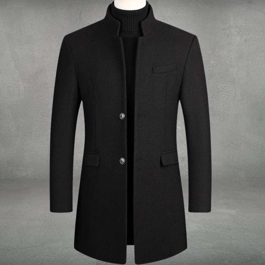 Men's Slim-Fit Wool Blend Overcoat
