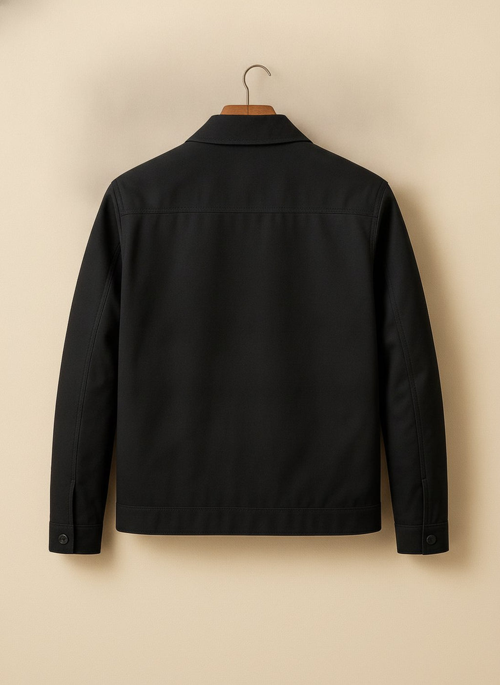 Men's Gingham-Lined Full-Zip Harrington Jacket