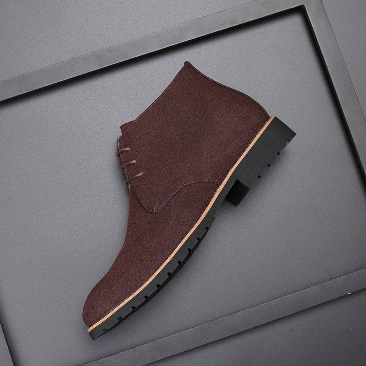 Men's Suede Chukka Lace-Up Boots - Brown
