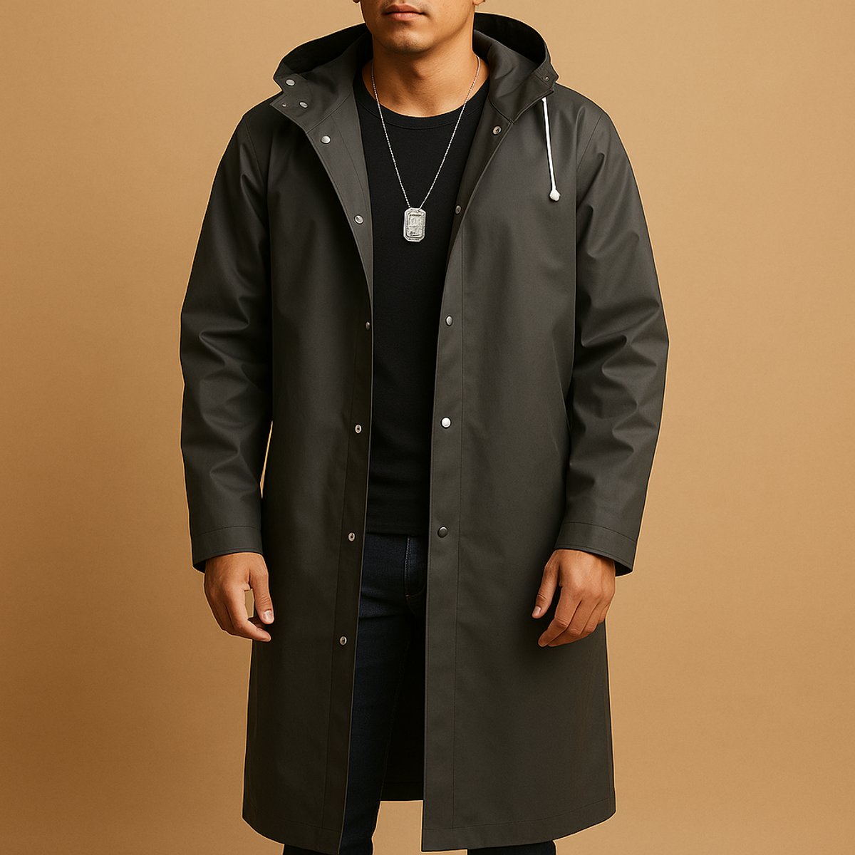 Men's Waterproof Hooded Rain Jacket