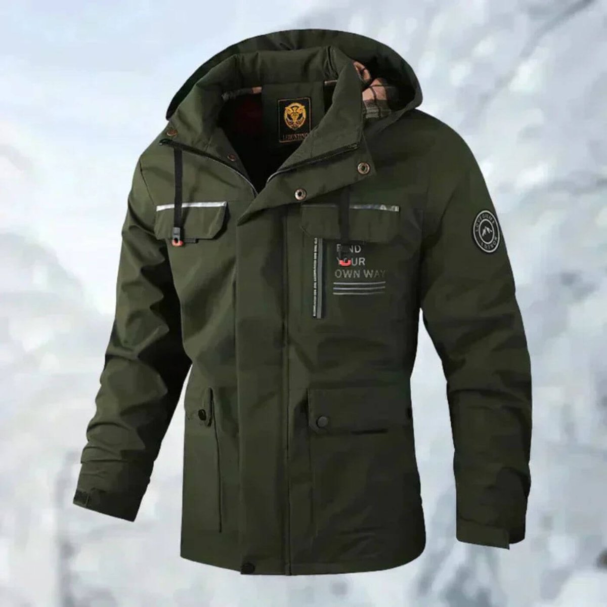 Men's Waterproof Quilted Jacket - Green