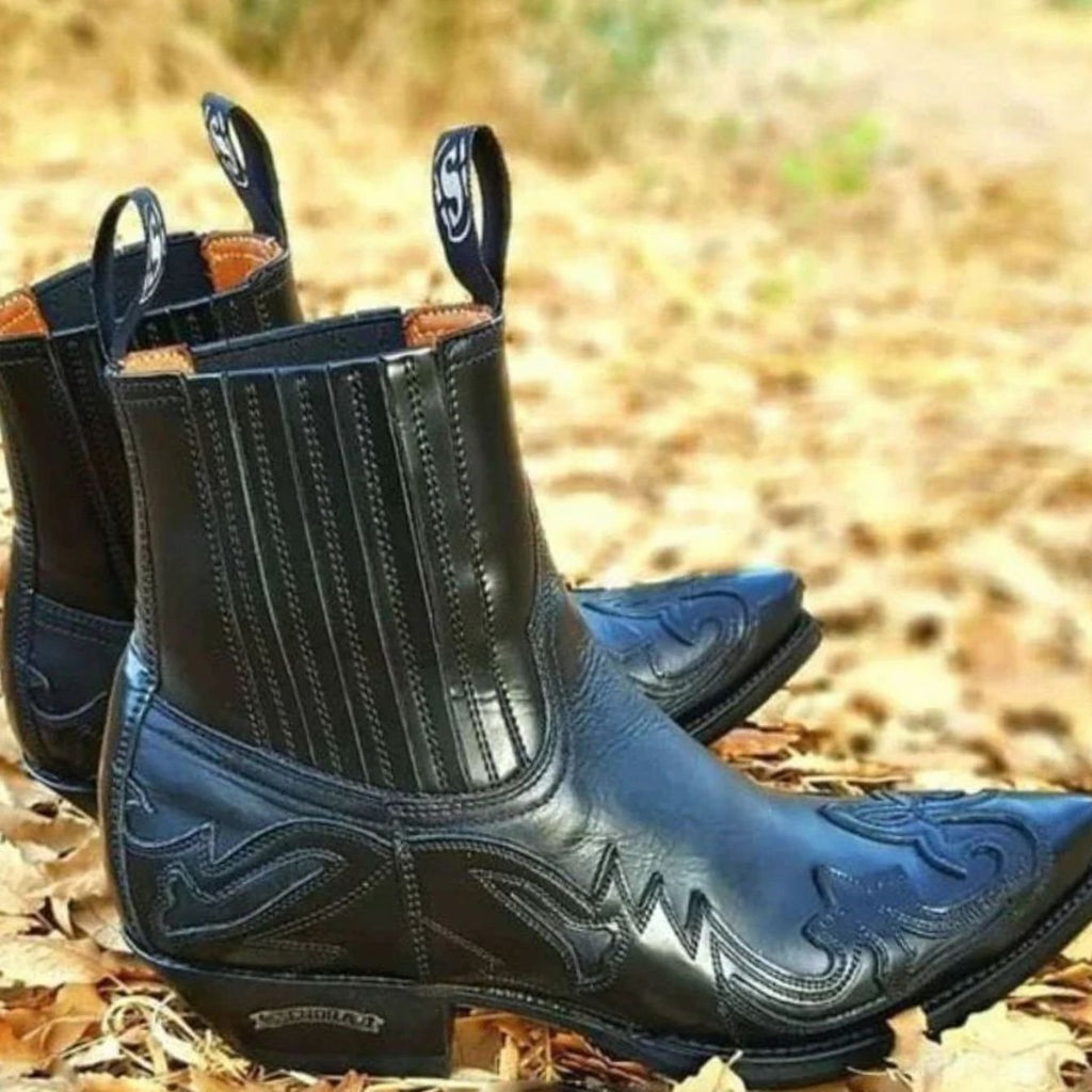 Men's Western Embroidered Chelsea Boots