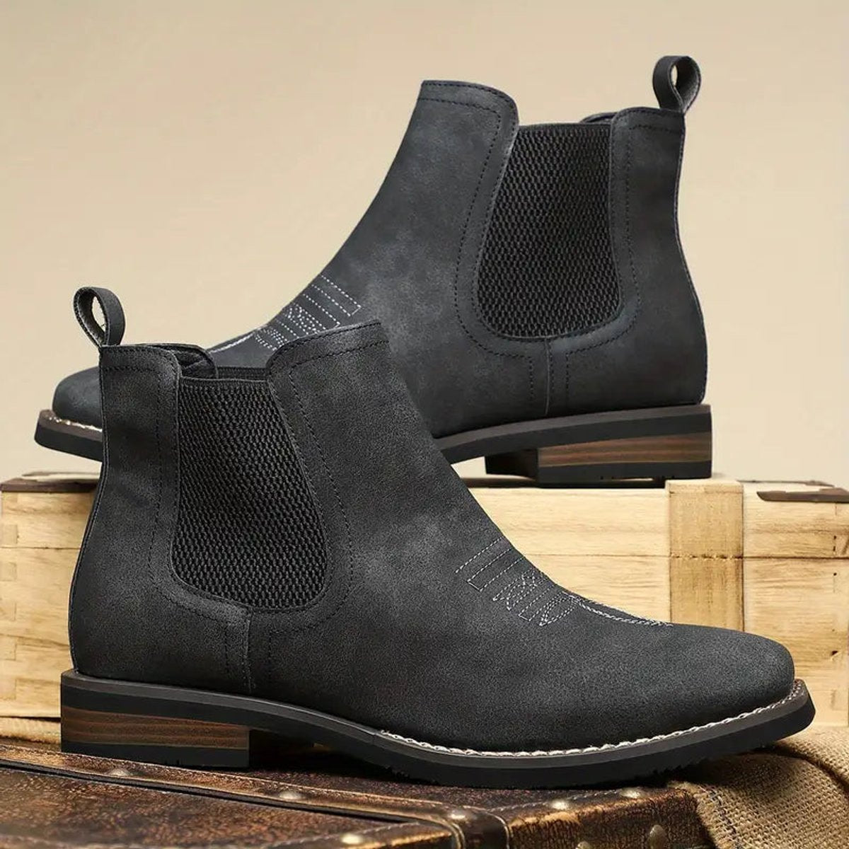 Men's Western Chelsea Slip-On Boots