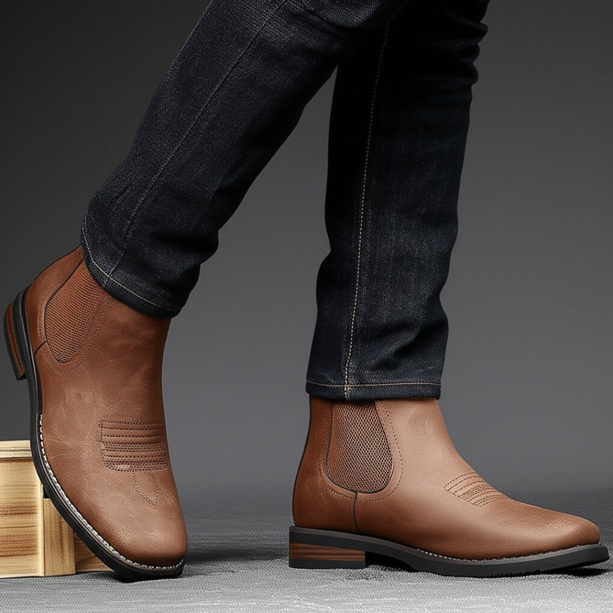 Men's Western Chelsea Slip-On Boots