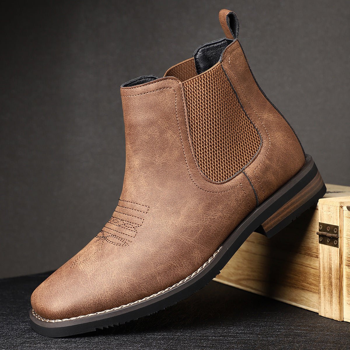 Men's Western Chelsea Slip-On Boots