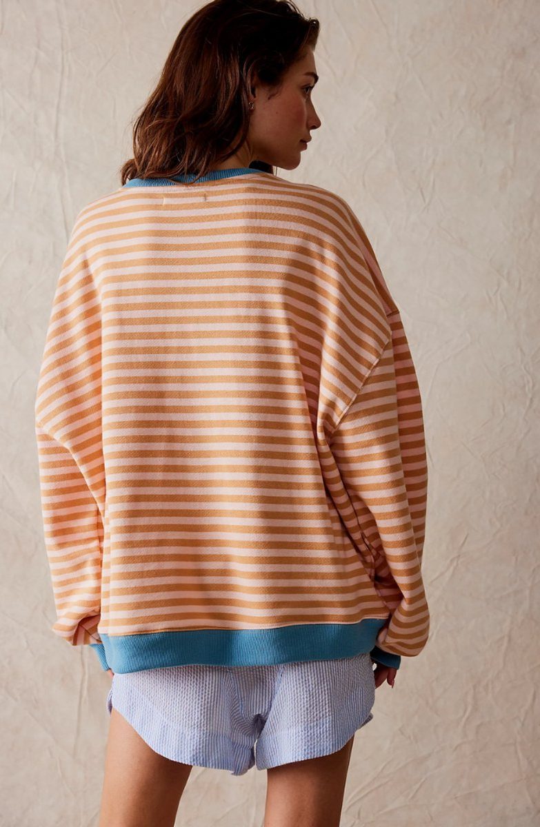 Women's Striped Oversized Pullover Sweater