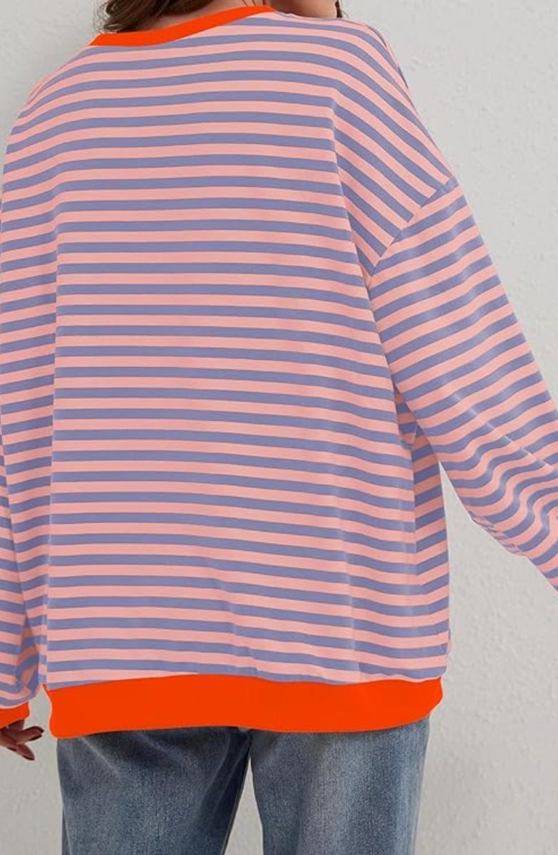 Women's Striped Oversized Pullover Sweater