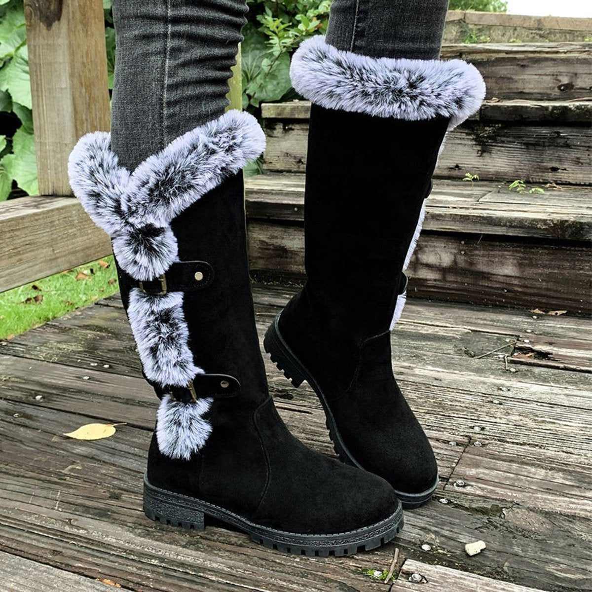 Women's Faux Suede Knee High Boots