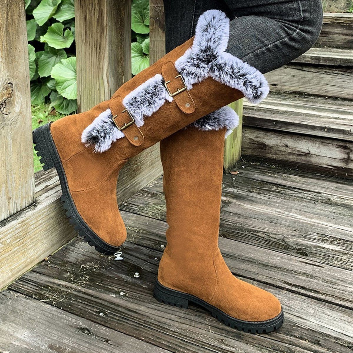 Women's Faux Suede Knee High Boots
