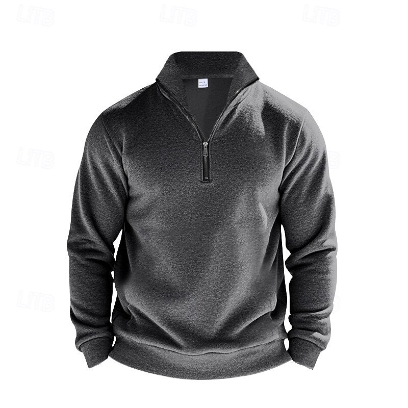 Women's Classic Quarter-Zip Relaxed Pullover Sweatshirt