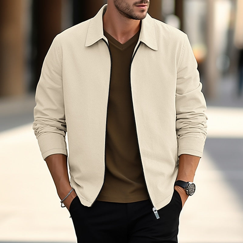 Men's Lightweight Lapel Overshirt Jacket