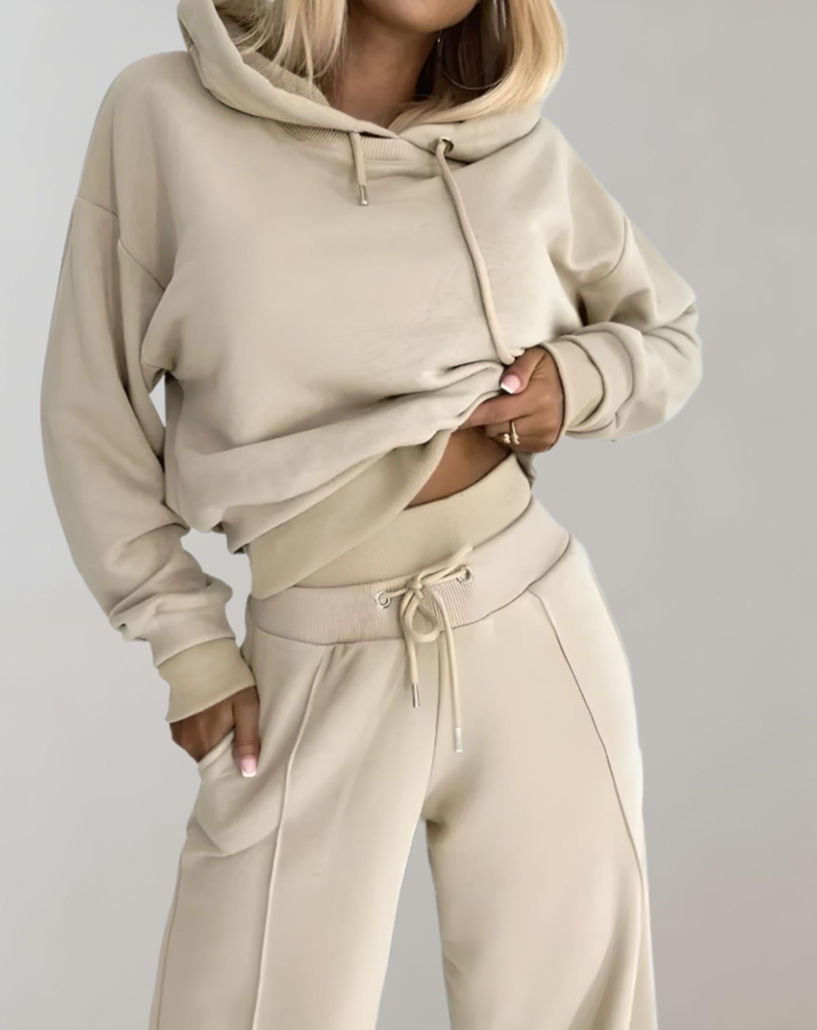 Women’s Cotton Blend Hoodie Trouser Set