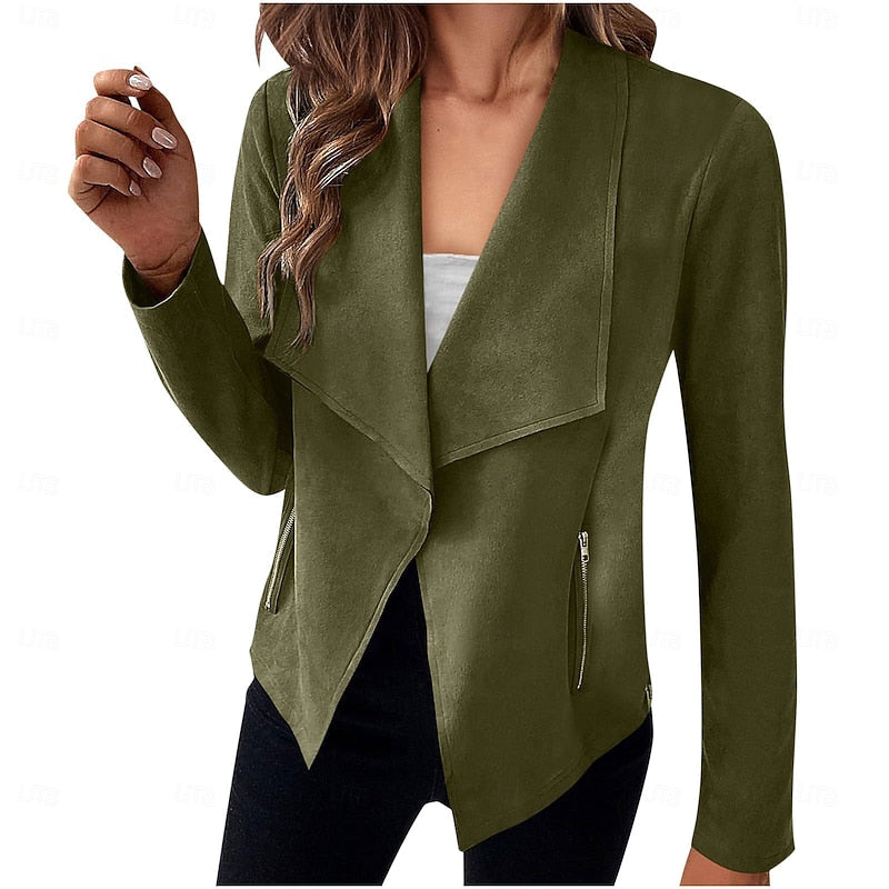 Women's Draped Open-Front Lightweight Jacket
