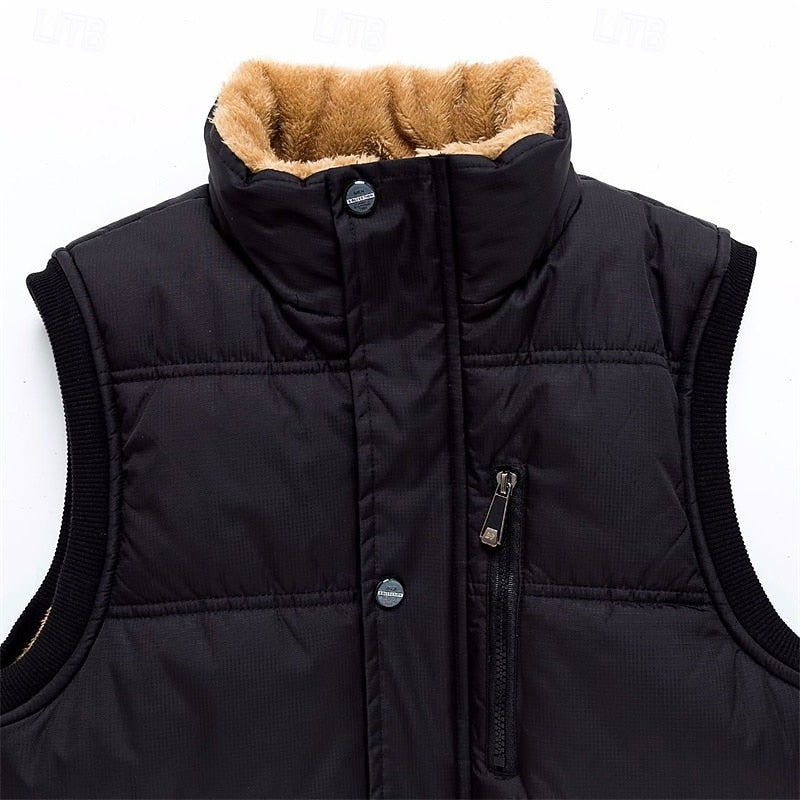 Men's Sherpa-Lined Puffer Vest