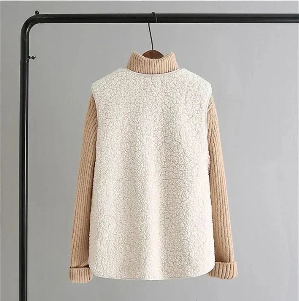 Women's Ribbed Knit Button-Up Vest