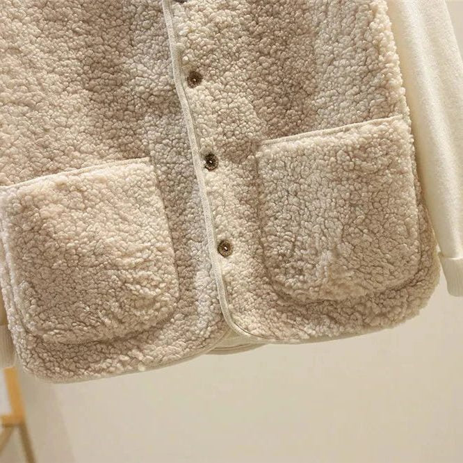 Women's Ribbed Knit Button-Up Vest