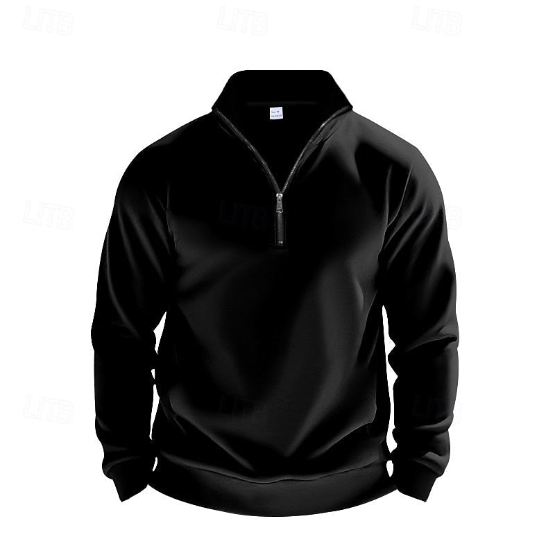 Women's Classic Quarter-Zip Relaxed Pullover Sweatshirt