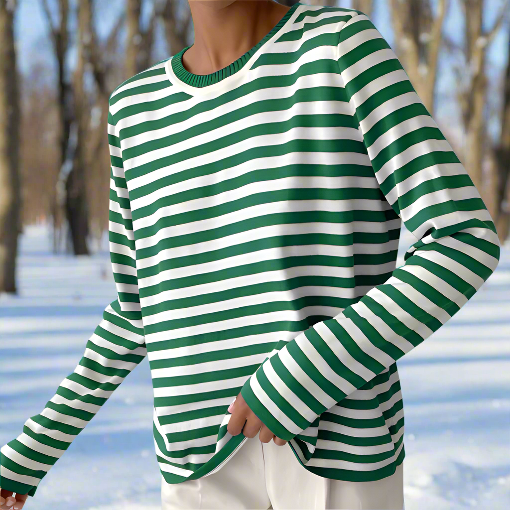 Women's Printed Long Sleeve Top - Green