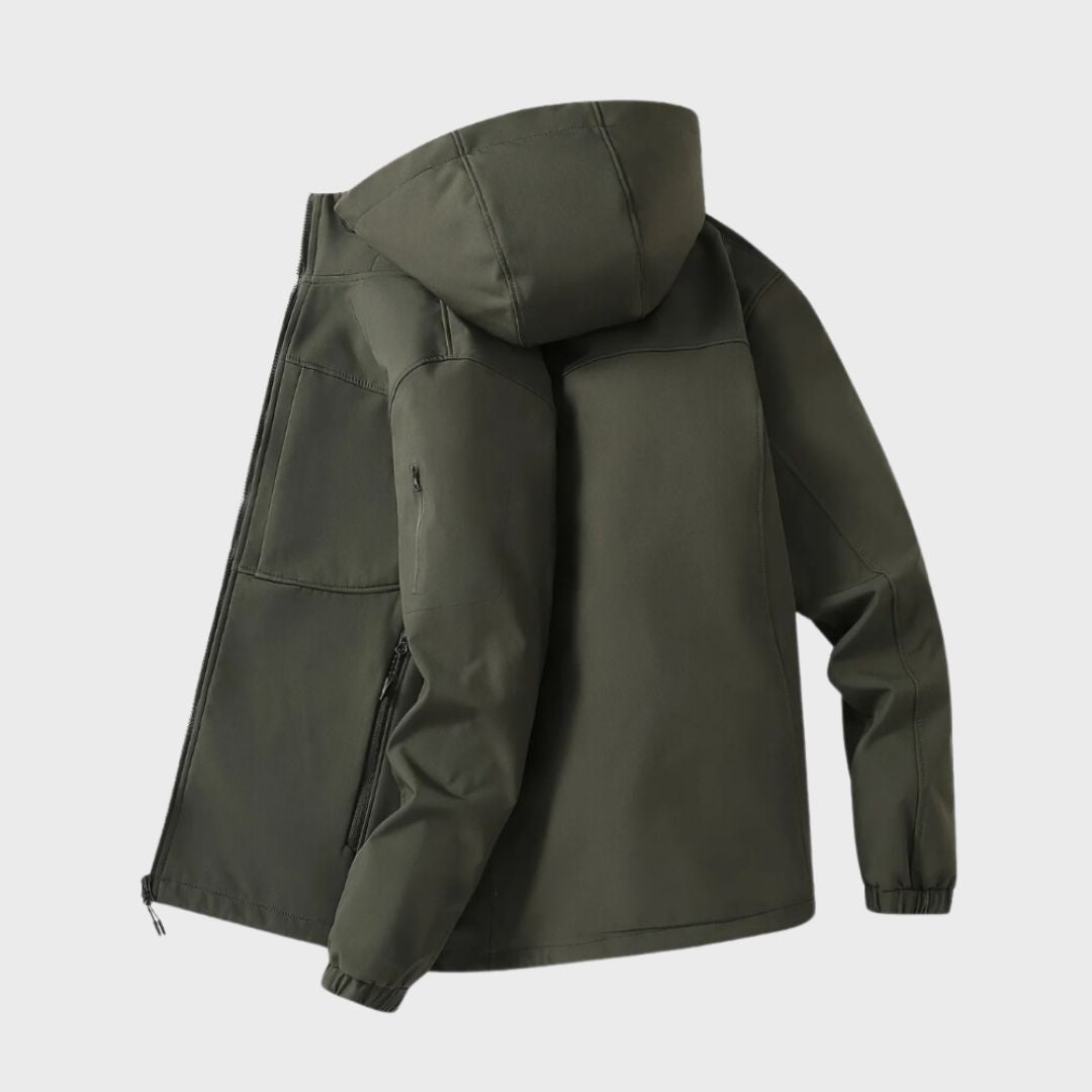 Men's Water-Repellent Hooded Softshell Jacket