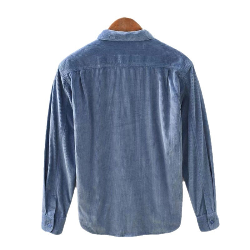 Men's Textured Two-Pocket Button-Up Overshirt