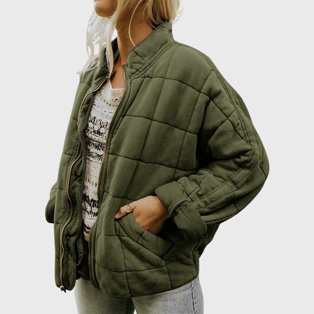 Women's Quilted Oversized Bomber Jacket