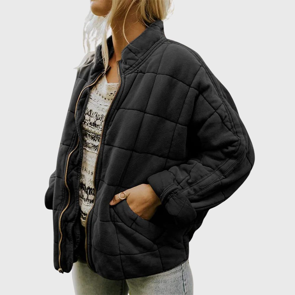 Women's Quilted Oversized Bomber Jacket