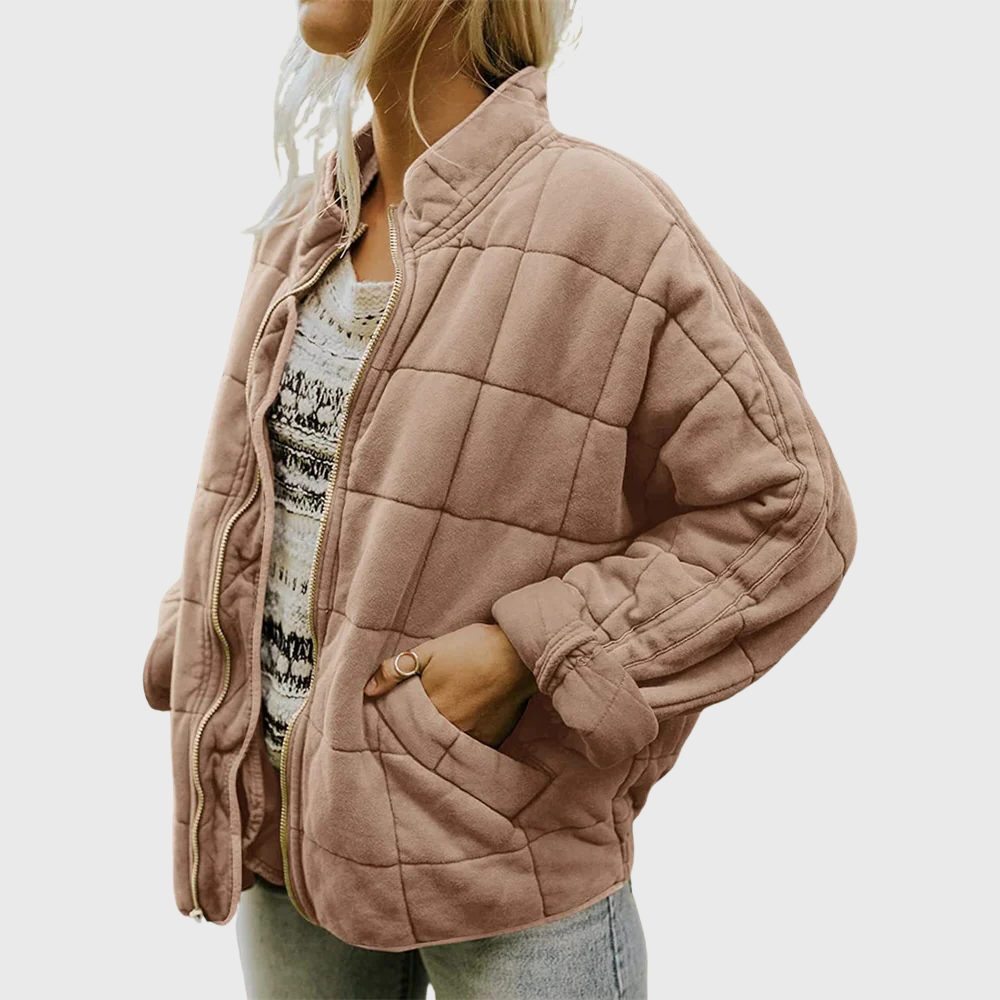 Women's Quilted Oversized Bomber Jacket