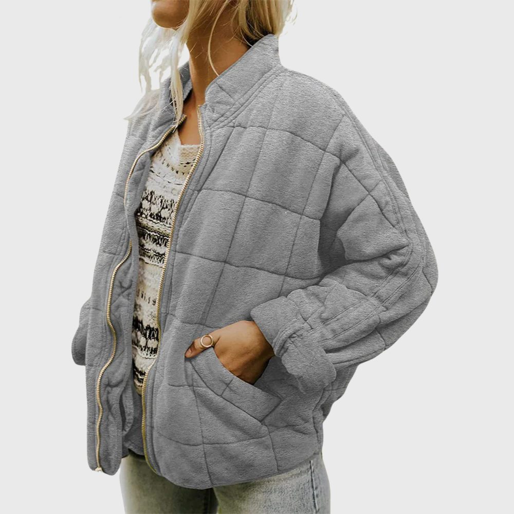 Women's Quilted Oversized Bomber Jacket
